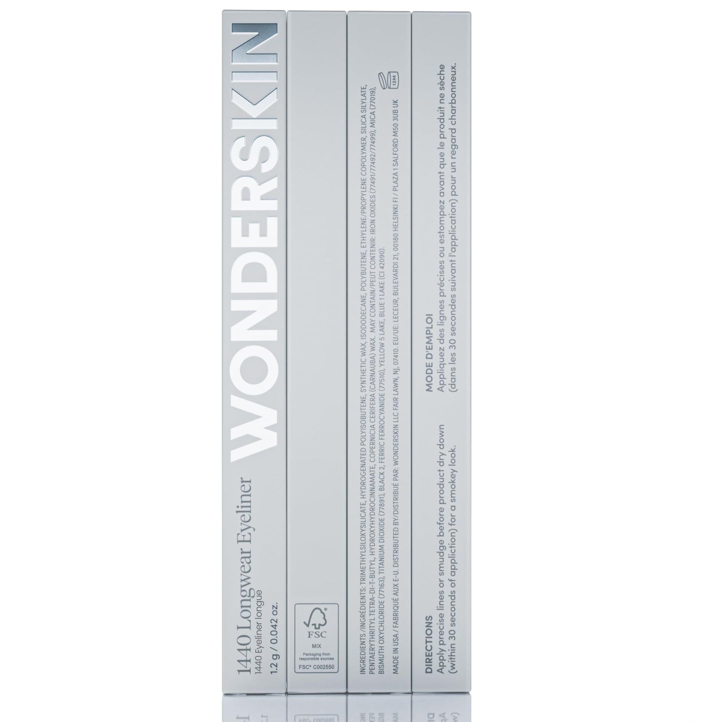 Wonderskin Eyeliner Pencil, 1440 Longwear Blue Eyeliner Pencil - Waterproof, Sharpenable & Smudge Proof (Aqua)