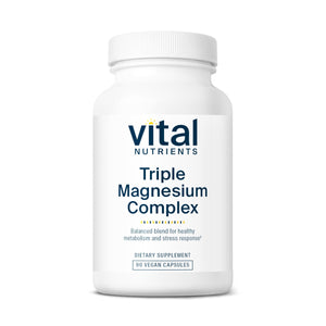 Vital Nutrients Triple Magnesium Complex supplement bottle on a white background