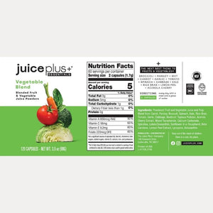 Juice Plus+ Vegetable Blend: with Broccoli, Parsley, Tomato & More - Plant-Based, Vegan, Gluten-Free, Non-GMO, Kosher - for Heart, Immune, Cognitive & Skin Health - 1 Bottle (60 Servings) Juice Plus+ buy supplements Au