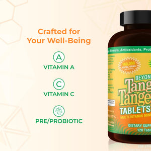 Youngevity Beyond Tangy Tangerine 2.0 Multi-Vitamin & Mineral Complex - Made with Natural & Whole Foods | 160,000 ORAC | 120 Tablets - 2-Pack Youngevity buy supplements Au