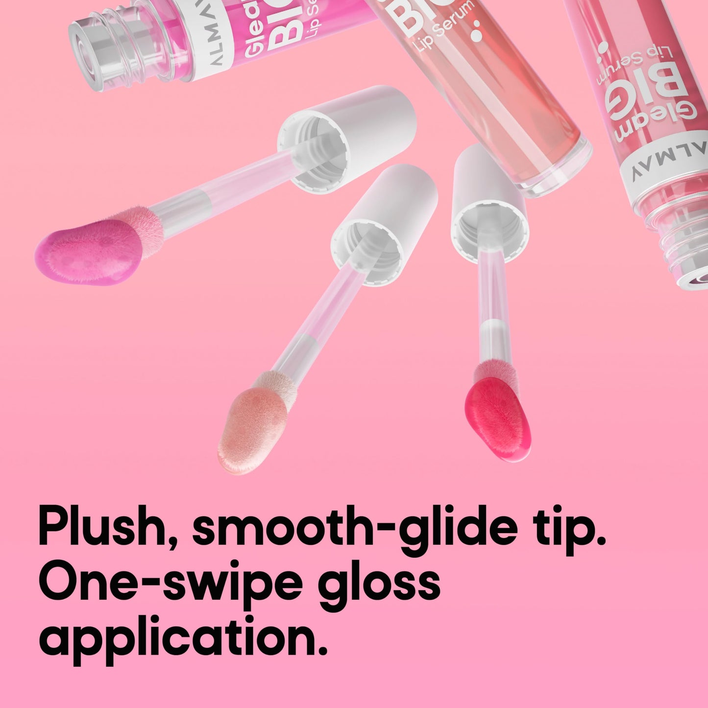 Almay Gleam Big™ Lip Serum, Hydrating and Moisturizing, Hypoallergenic Lip Gloss, Non-Sticky, 100 Positively Pink, 0.13 fl oz