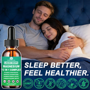 Magnesium Complex 700mg, 12 in 1 Magnesium Supplement with Glycinate Citrate Malate Oxide Taurate Aspartate Orotate Magnesium Relaxation, Muscle, Sleep Support, High Absorption Liquid Magnesium丨Vegan WellVeraVida buy supplements Au