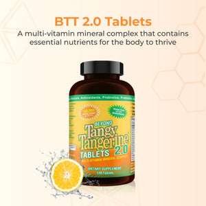 Youngevity Beyond Tangy Tangerine 2.0 Multi-Vitamin & Mineral Complex - Made with Natural & Whole Foods | 160,000 ORAC | 120 Tablets - 2-Pack Youngevity buy supplements Au