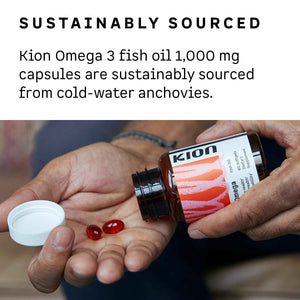 Kion Omega - Omega 3 Fatty Acid Supplements - DHA Supplements - Mini Fish Oil Softgels - Omega 3 DHA EPA Fish Oil Pills - Fish Oil 1,000 mg - 30 Servings