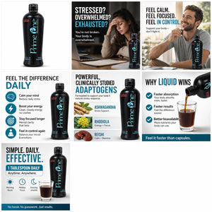 HerbFuse Ashwagandha Liquid Shots β Stress Relief Supplement for Calm Mood & Energy Support β Adaptogen Formula with Rhodiola, Reishi & Ginseng β Fast Absorption β 30 Servings β Saba Prime One HerbFuseΒ buy supplements Au