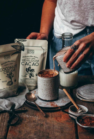 Anima Mundi Heirloom Cacao Powder - Organic Ancestral Seeds - Single Origin Ecuador Cacao Arriba Superfood for Ceremonial Rituals - Antioxidant-Rich