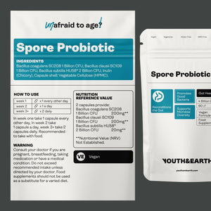 Youth & Earth Spore Probiotics 4 Billion CFU Count - Probiotics for Gut Health & Immune Support | Gut Health Supplements for Digestive Health | 60 Capsules Youth & Earth buy supplements Au