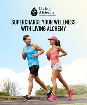 Your Flora Probiotic Family – Non-GMO Probiotics with Fermented Soybean, Banana, & Blueberry for Digestion & Gut Support – Prebiotics, Postbiotics, Digestive Enzymes – Living Alchemy, 60 Capsules Living Alchemy buy supplements Au