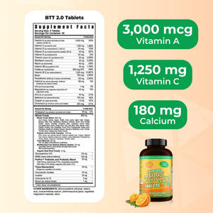 Youngevity Beyond Tangy Tangerine 2.0 Multi-Vitamin & Mineral Complex - Made with Natural & Whole Foods | 160,000 ORAC | 120 Tablets - 2-Pack Youngevity buy supplements Au
