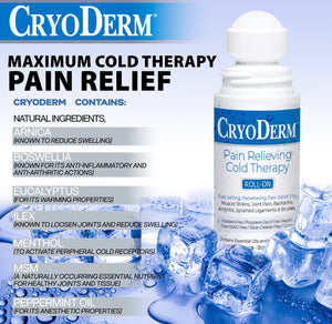 Cryoderm Pain Relieving Roll On 3 oz 2 PACK CryoDermBuy Supplements Australia