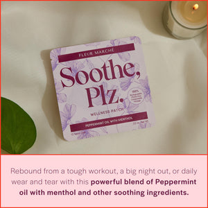 Fleur Marche Soothe, Plz. Botanical Patch - Muscle Recovery Patch with Peppermint Oil & Menthol - Post Night Out, Post Workout, or Daily Relief - Highly Bioavailable - 7 Patches Fleur Marché buy supplements Au