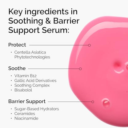 The Ordinary Soothing & Barrier Support Serum, Redness-Reducing & Hydrating Solution for Skin Barrier Recovery, 1 Fl Oz
