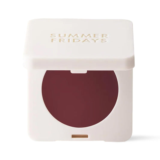 Summer Fridays Blush Butter Balm - Skincare-Infused Hydrating Cream Blush with Hyaluronic Acid, Ceramides, & Shea Butter for a Dewy Flush of Color - Cheek and Lip Tint - Berry Spritz (0.14 Oz)