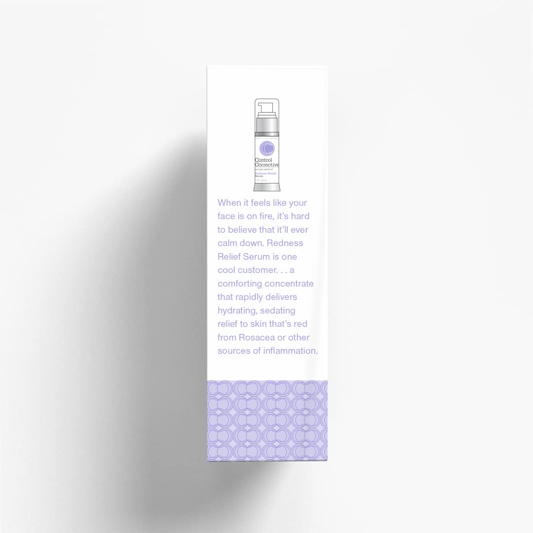 CONTROL CORRECTIVE Redness Relief Serum, 1 Oz - Botanical Extracts & Skin Balancing Vitamins, Calms, Hydrates & Strengthens Sensitive Skin, No Parabens Or Synthetic Dyes, Japanese Green Tea, Soothing