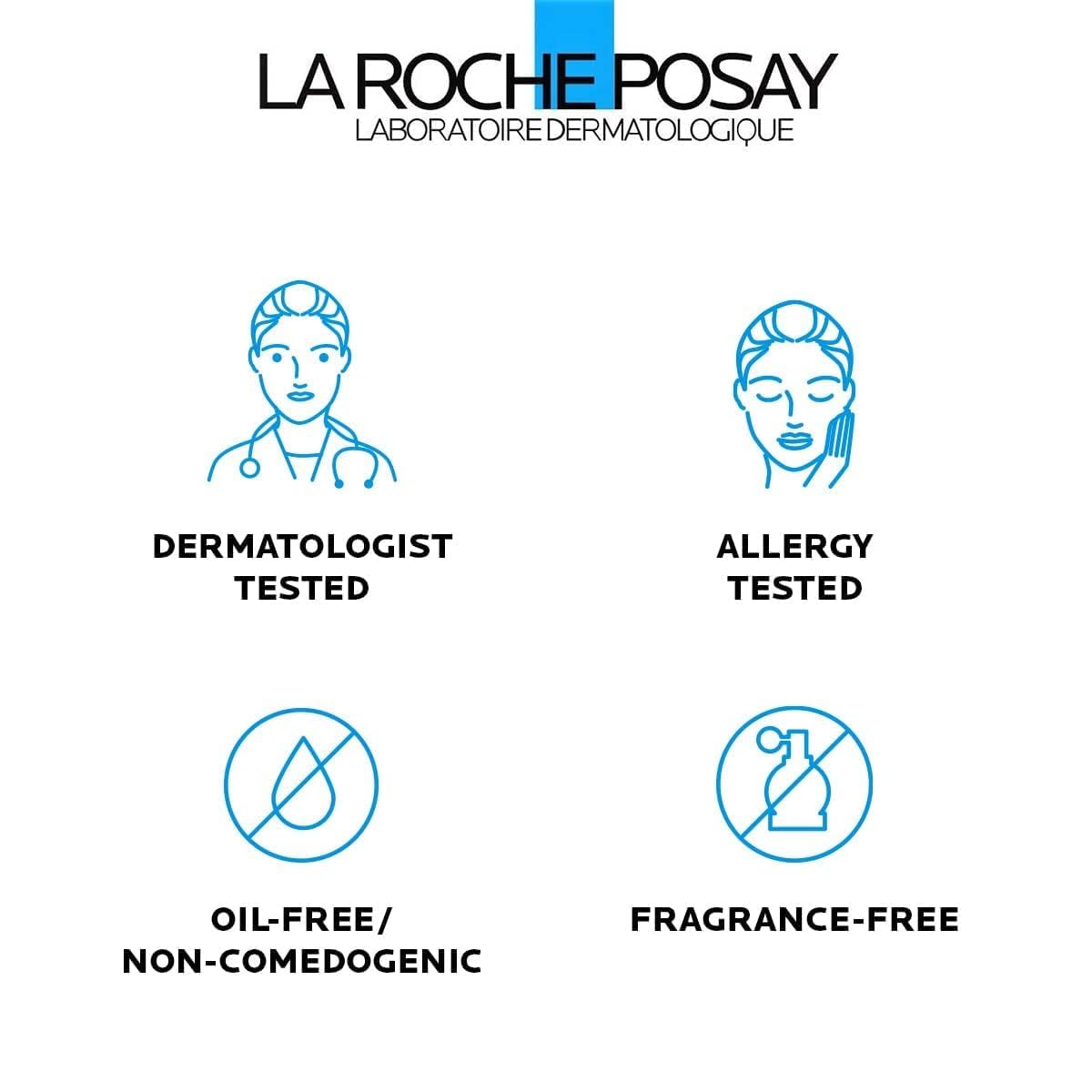 La Roche-Posay Effaclar Medicated Gel Cleanser,2% Salicylic Acid Cleanser + LHA + Glycerin,Foaming Acne Face Wash,Helps Clear & Prevent Acne Breakouts,