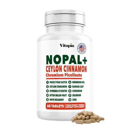 Vitapia Nopal Cactus Extract for Antioxidant, Skin, Metabolism, Wellness, Heart Health Support - 60 Multi Capsules