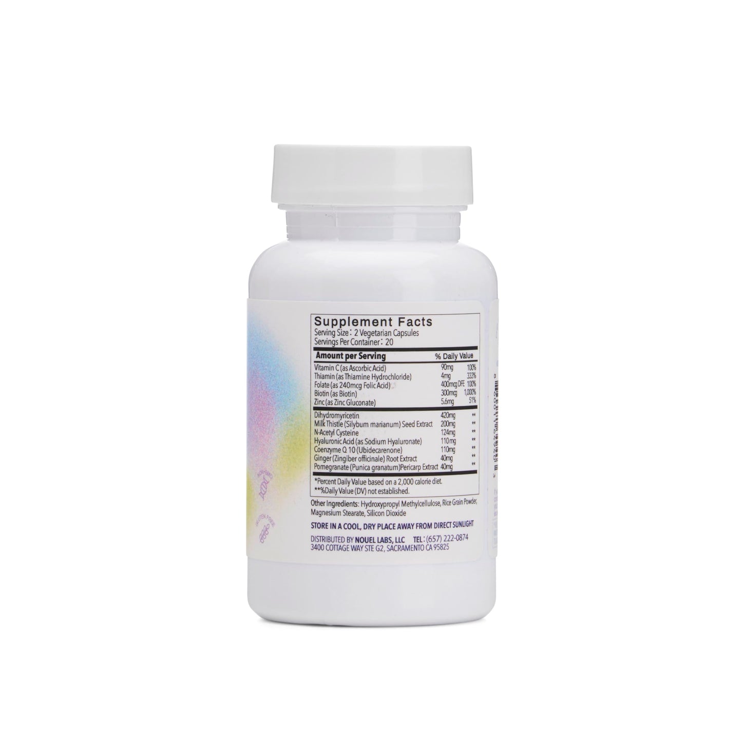 Nouel | Skin + Liver + Immunity Support | Recovery Supplement for Drinking | Milk Thistle, NAC, Hyaluronic Acid, CoQ10, Biotin,
