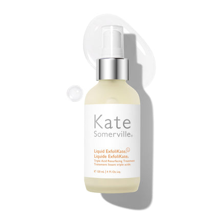 Kate Somerville Liquid ExfoliKate – Triple Acid Resurfacing Treatment, Clinically Formulated AHA Overnight Facial Exfoliator,