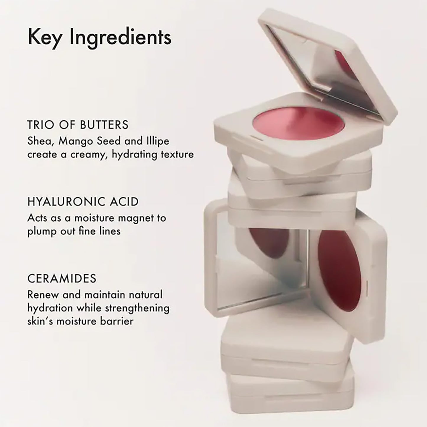 Summer Fridays Blush Butter Balm - Skincare-Infused Hydrating Cream Blush with Hyaluronic Acid, Ceramides, & Shea Butter for a Dewy Flush of Color - Cheek and Lip Tint - Berry Spritz (0.14 Oz)