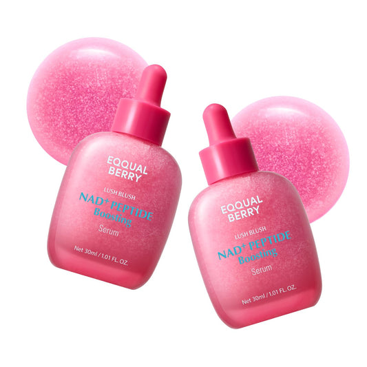 EQQUALBERRY NAD+ Peptide Boosting Serum Double Pack | 14 Peptide Serum for Face, Neck & Body | Niacinamide 2% & Vegan Collagen for Anti-Aging, Firming&Lifting | Korean Skincare, 1.01 fl oz (Pack of 2)