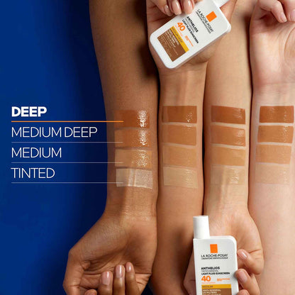 La Roche-Posay Anthelios Tinted Sunscreen SPF 40, Broad Spectrum SPF + Antioxidants, Titanium Dioxide & Zinc Oxide Sunscreen, 4 Flexible Shades With No White Cast