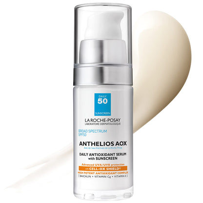 La Roche-Posay Anthelios AOX Daily Antioxidant Serum with SPF, Face Moisturizer with Sunscreen and Vitamin C & E, Oil Free Face Sunscreen for Sensitive Skin