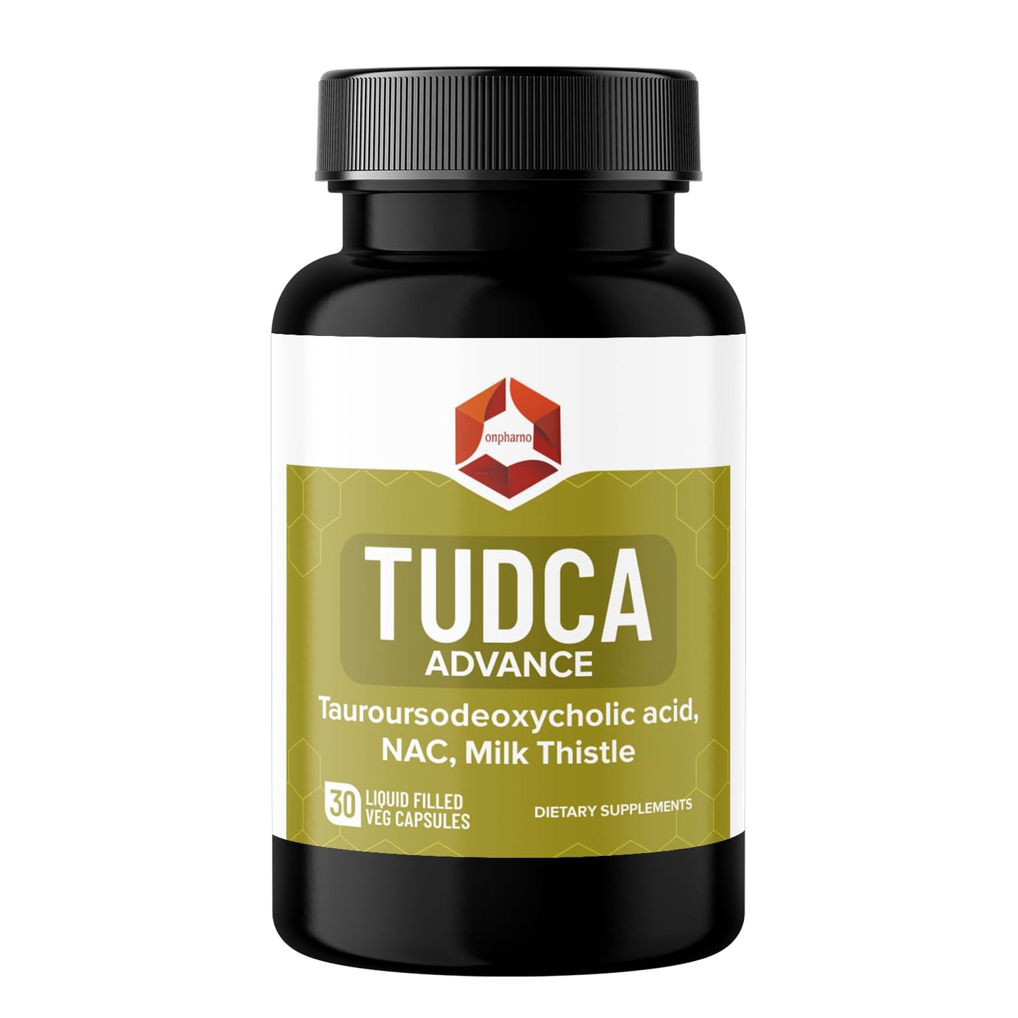 Onpharno TUDCA Advance – 250mg TUDCA, NAC, Milk Thistle, Dandelion, Burdock & Picrorhiza Extract – 30 Liquid-Filled Veg Capsules