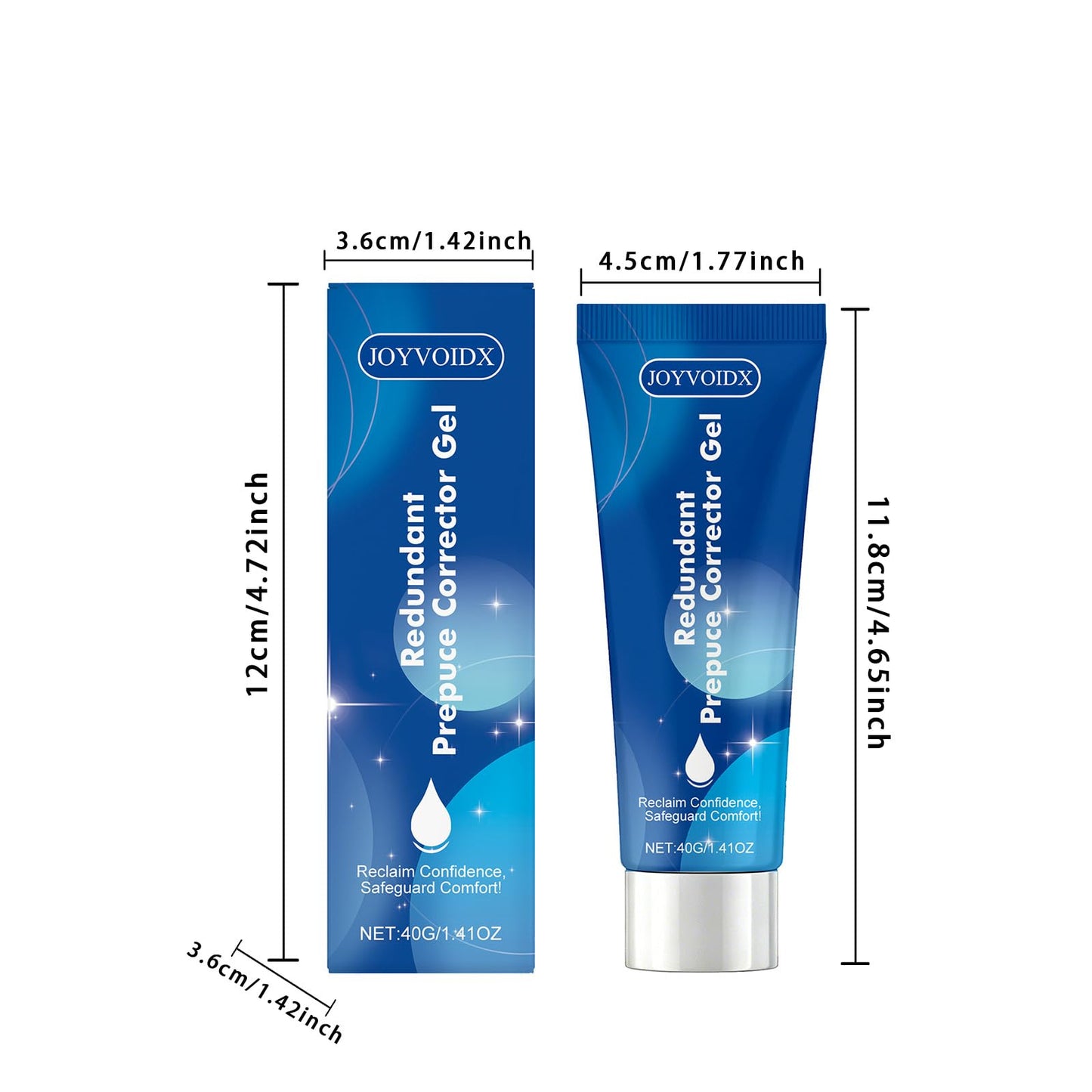 Men's Intimate Care Gel with Tocopherol, Ginseng Extract and Glycerin, Soothing and Hydrating Formula for Gentle Daily Care, Non-Sticky Moisturizing Solution, Improves Local Skin Condition, 1.41 oz