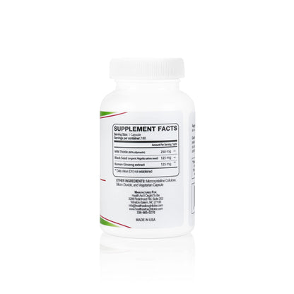 Health As It Ought To Be Liver Syn3rgy Supplement | Physician Formulated Capsules with Milk Thistle, Black Seed, Korean Ginseng | 180 Capsules