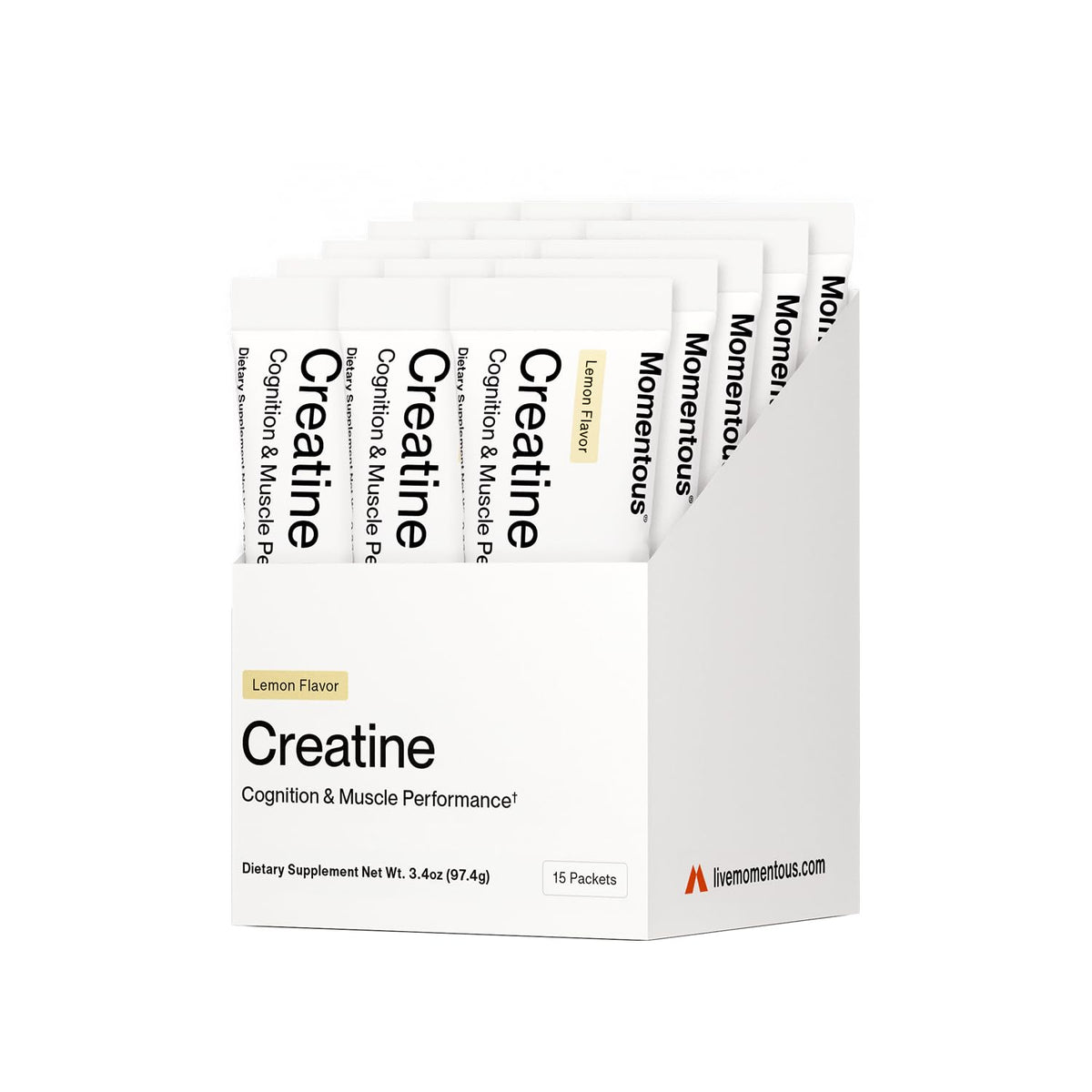 supplement products​Momentous Creatine Lemon Monohydrate Powder - Creatine Powder - Supports Strength, Lean Muscle, & Recovery for Men & Women - NSF Certified for Sport - 6.49 g per Serving - 15 Servings - JerryCherryUSA
