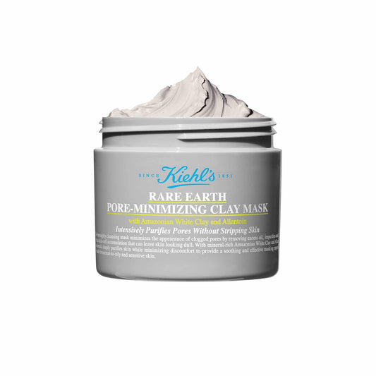 Kiehl's Rare Earth Pore Minimizing Clay Face Mask, Clarifying Facial Mask Reduces Excess Oil, Clogged Pores, Blackheads, and Sebum, With Amazonian White
