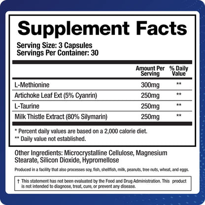 BioMatrix Liver Cleanse Detox & Repair, Artichoke Extract Liver Health Formula, Liver Supplement with Milk Thistle, Taurine, Methionine