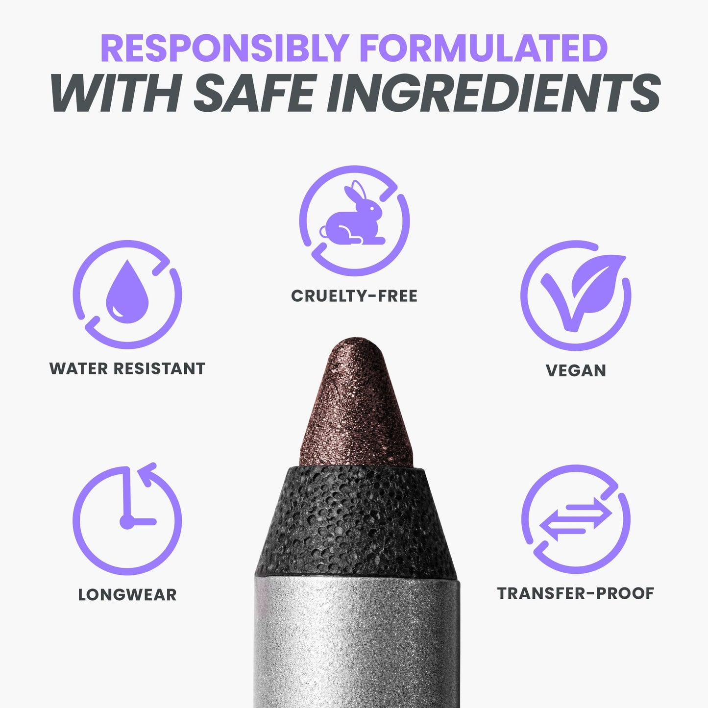 Wonderskin Eyeliner Pencil, 1440 Longwear Brown Glitter Eyeliner Pencil - Waterproof, Sharpenable & Smudge Proof (Gold Mocha)