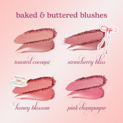 tarte macaron blush & glow duo - Multi-Use Longwear Makeup with Peptides, Cream & Powder Blush Duo with Blend Bar for a Buildable Bright Lifted Look, Vegan & Cruelty-Free, full size, honey blossom