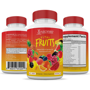 (10 Pack) Vital Fruits and Veggies Supplement Whole Food Red & Green Superfoods Non GMO Vegan Friendly 900 Veggie Capsules 10 Bottles Justified Laboratories buy supplements Au