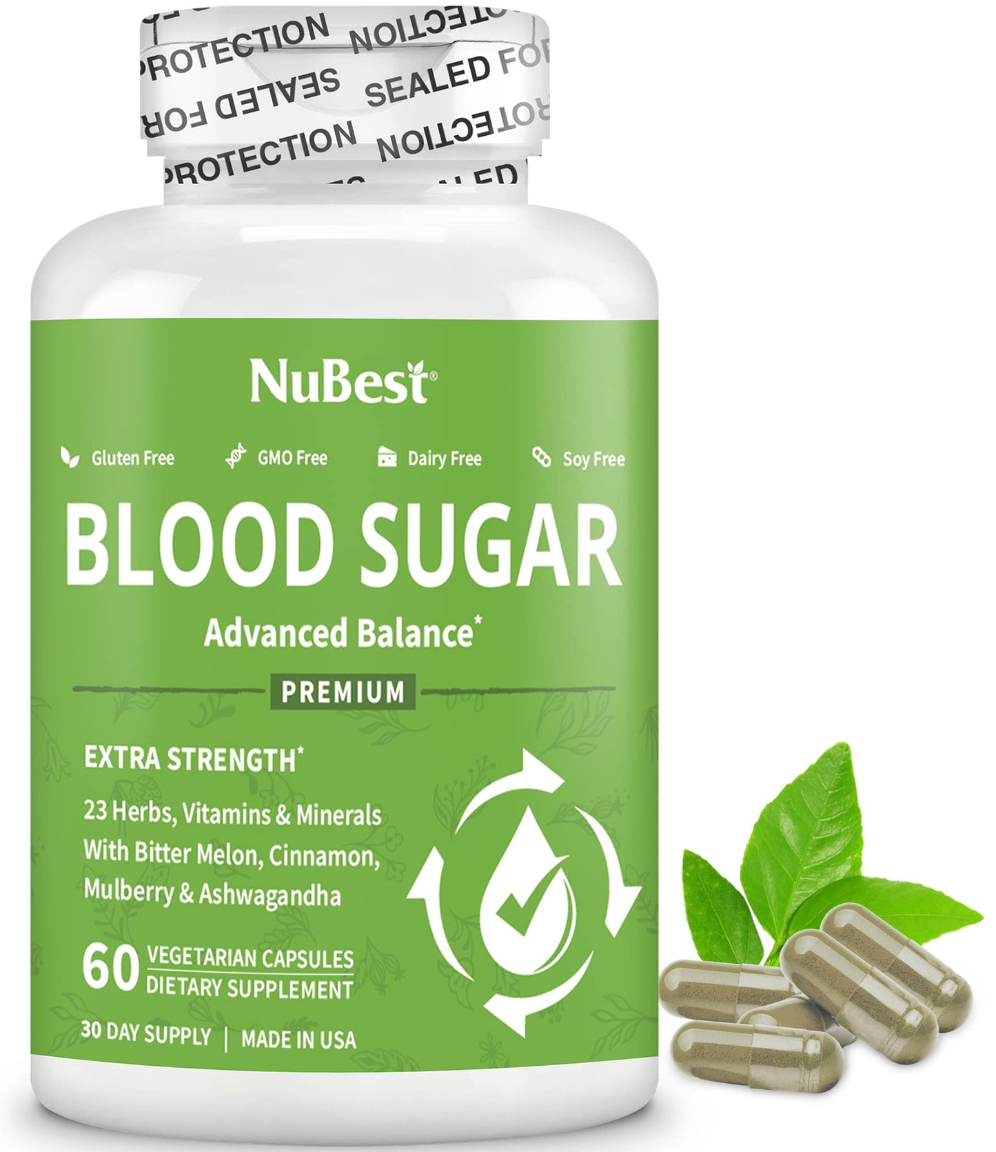 Blood Sugar - Advanced Formula with Bitter Melon, Ashwagandha, Cinnamon, Chromium, Magnesium, Vitamins, Alpha Lipoic Acid, Cayenne Pepper & More