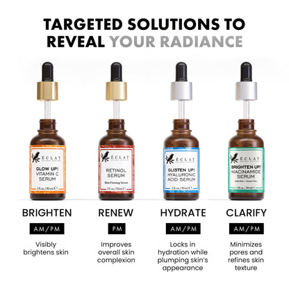 Eclat Skincare Renewing Retinol Serum for Face - Anti Aging Serum with Hyaluronic Acid & Aloe Vera – Hydrates and Improves the Signs of Aging