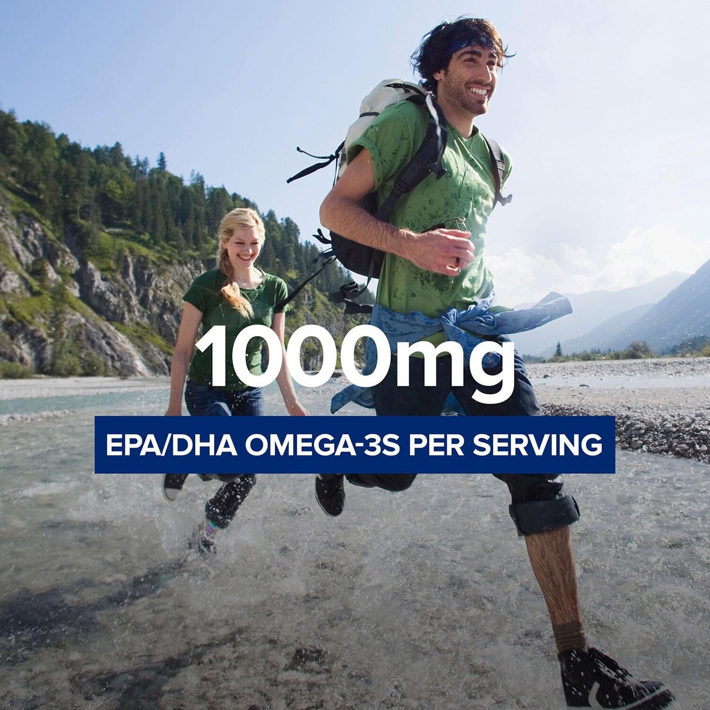 GNC Triple Strength Fish Oil Omega 3 Supplement, 1000mg EPA and DHA, Supports Heart , Skin, Eye and Joint Health, 60 Softgels