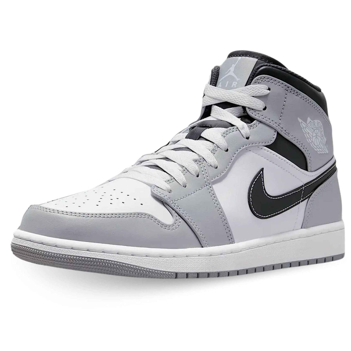 Nike Jordan Mens Air 1 Mid 554724 078 Light Smoke Grey 2.0 - Size 11