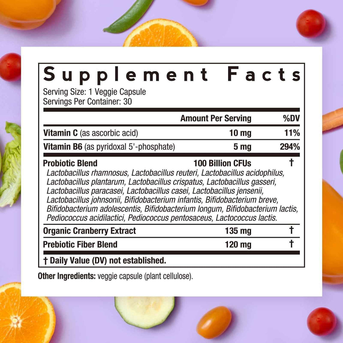 Doctor's Recipes Probiotics for Women, 100 Billion CFU, 18 Probiotic Strains, Prebiotics, Cranberry, P-5-P & VC, Vaginal, Digestive & Immune Support, Shelf-Stable, 30 Vegan Caps