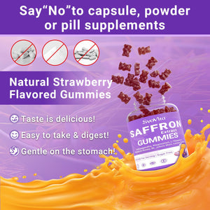 Svovita Saffron Supplements Gummies with Saffron Extract, Sugar Free 60 Count SvovitaBuy Supplements Australia
