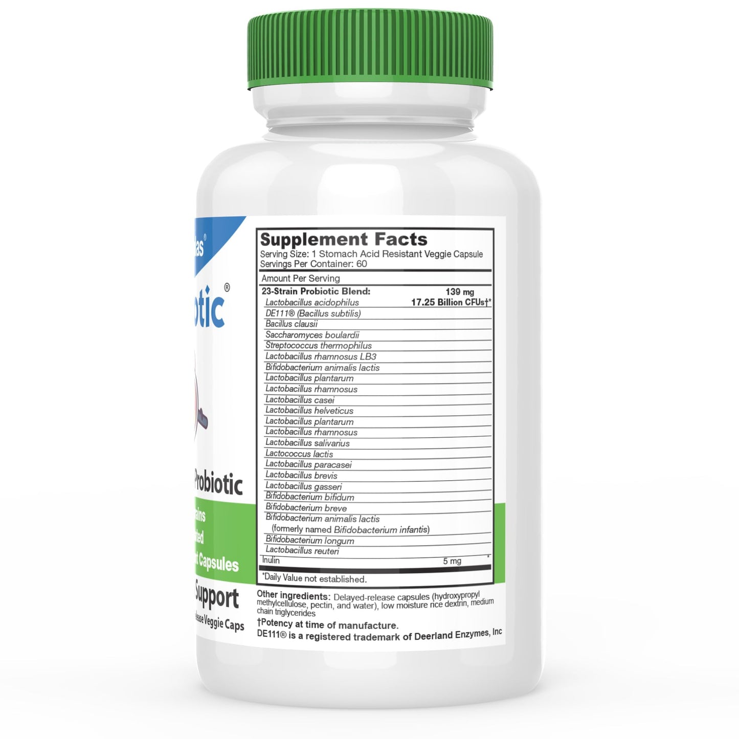 DrFormulas' Best Probiotics for Women & Men | Nexabiotic Multi Probiotic with Saccharomyces Boulardii, Lactobacillus Acidophilus, B. infantis, Prebiotic 60 Count Capsules (Not Pearls)