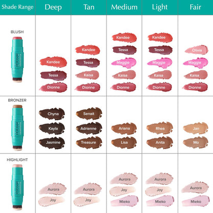 Thrive Causemetics Triple Threat Color Stick: Cream Blush Stick with Vitamin E, Evening Primrose Oil, Waterproof Smudge Proof Face Makeup Formula, Kandee (True Red Matte)