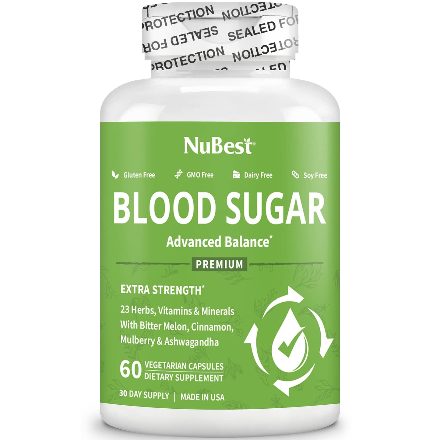 Blood Sugar - Advanced Formula with Bitter Melon, Ashwagandha, Cinnamon, Chromium, Magnesium, Vitamins, Alpha Lipoic Acid, Cayenne Pepper & More