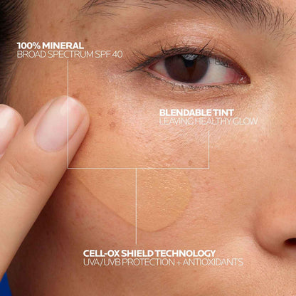 La Roche-Posay Anthelios Tinted Sunscreen SPF 40, Broad Spectrum SPF + Antioxidants, Titanium Dioxide & Zinc Oxide Sunscreen, 4 Flexible Shades With No White Cast