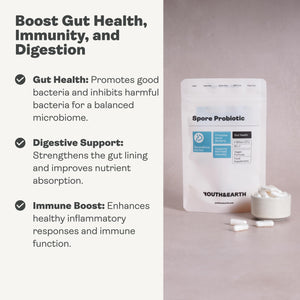 Youth & Earth Spore Probiotics 4 Billion CFU Count - Probiotics for Gut Health & Immune Support | Gut Health Supplements for Digestive Health | 60 Capsules Youth & Earth buy supplements Au