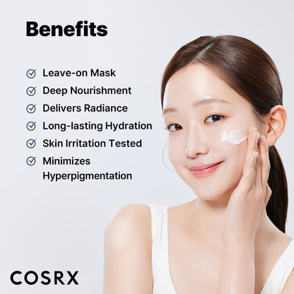 COSRX Ultimate Nourishing Rice Overnight Spa Mask, 60ml / 2.02 fl.oz | Rice Extract 68% and Niacinamide 2%, Korean Skin Care, Animal Testing Free
