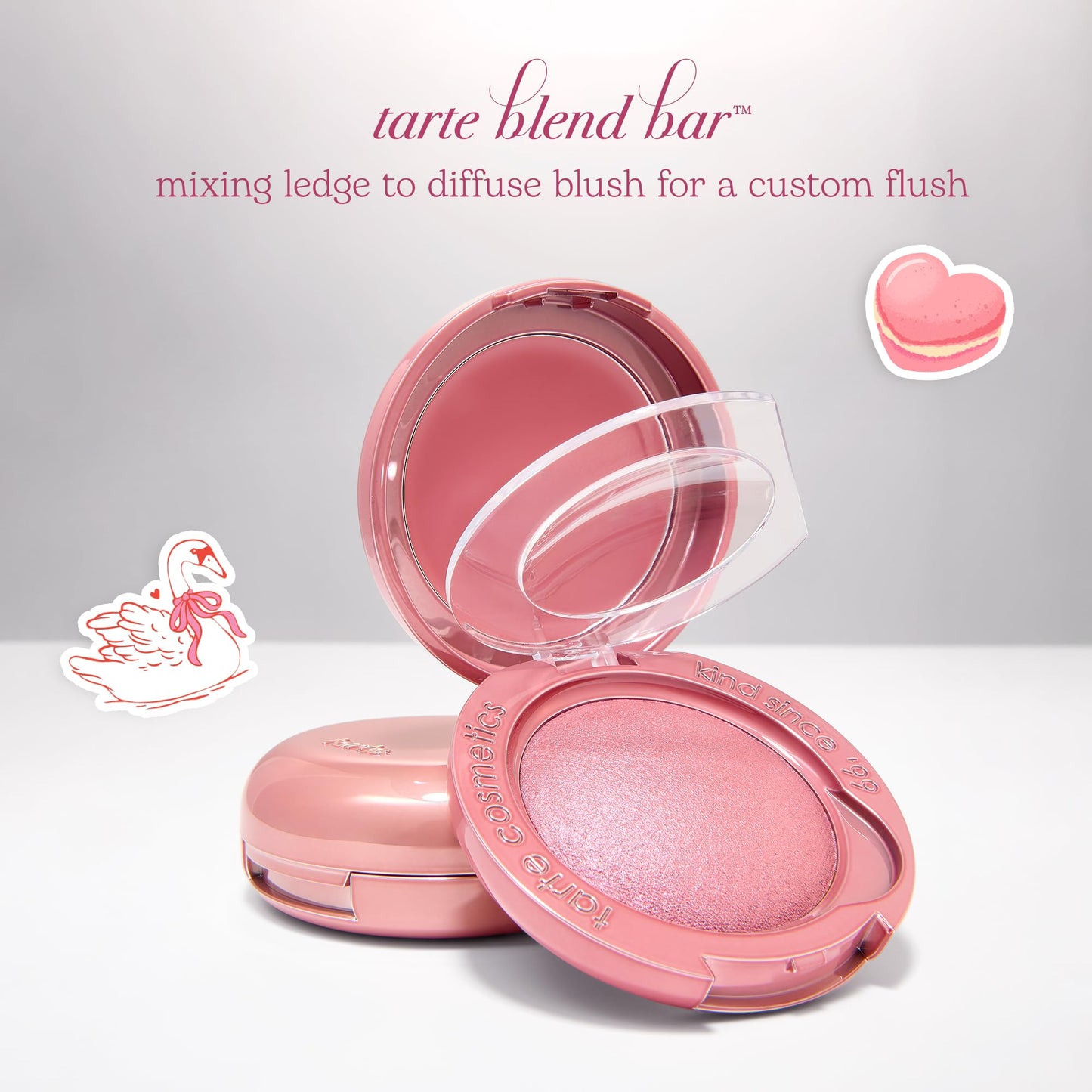 tarte macaron blush & glow duo - Multi-Use Longwear Makeup with Peptides, Cream & Powder Blush Duo with Blend Bar for a Buildable Bright Lifted Look, Vegan & Cruelty-Free