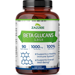 Zazzee Extra Strength 1,3/1,6 Beta Glucans, 1000 mg, 100% Concentrated, 90 Vegan Capsules, Supports a Healthy Immune System, 100% Vegetarian, All-Natural and Non-GMO ZazzeeBuy Supplements Australia