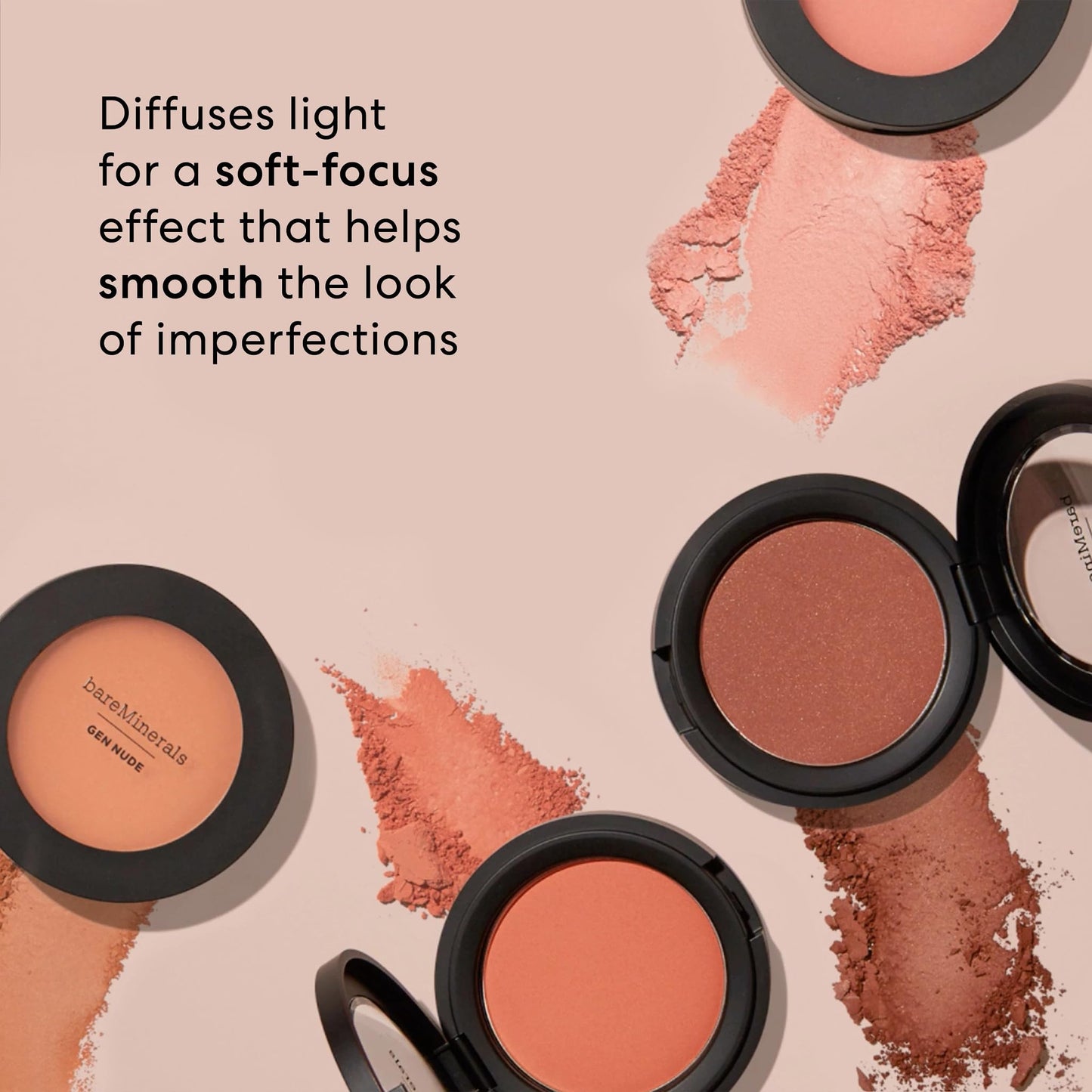 bareMinerals Gen Nude Powder Blush, On the Mauve, Vegan, Cruelty-Free & Dermatologist-Tested